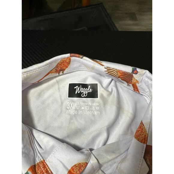 Waggle Golf Polo Pheasants Print Size 3XL Performance Stretch - Picture 3 of 9